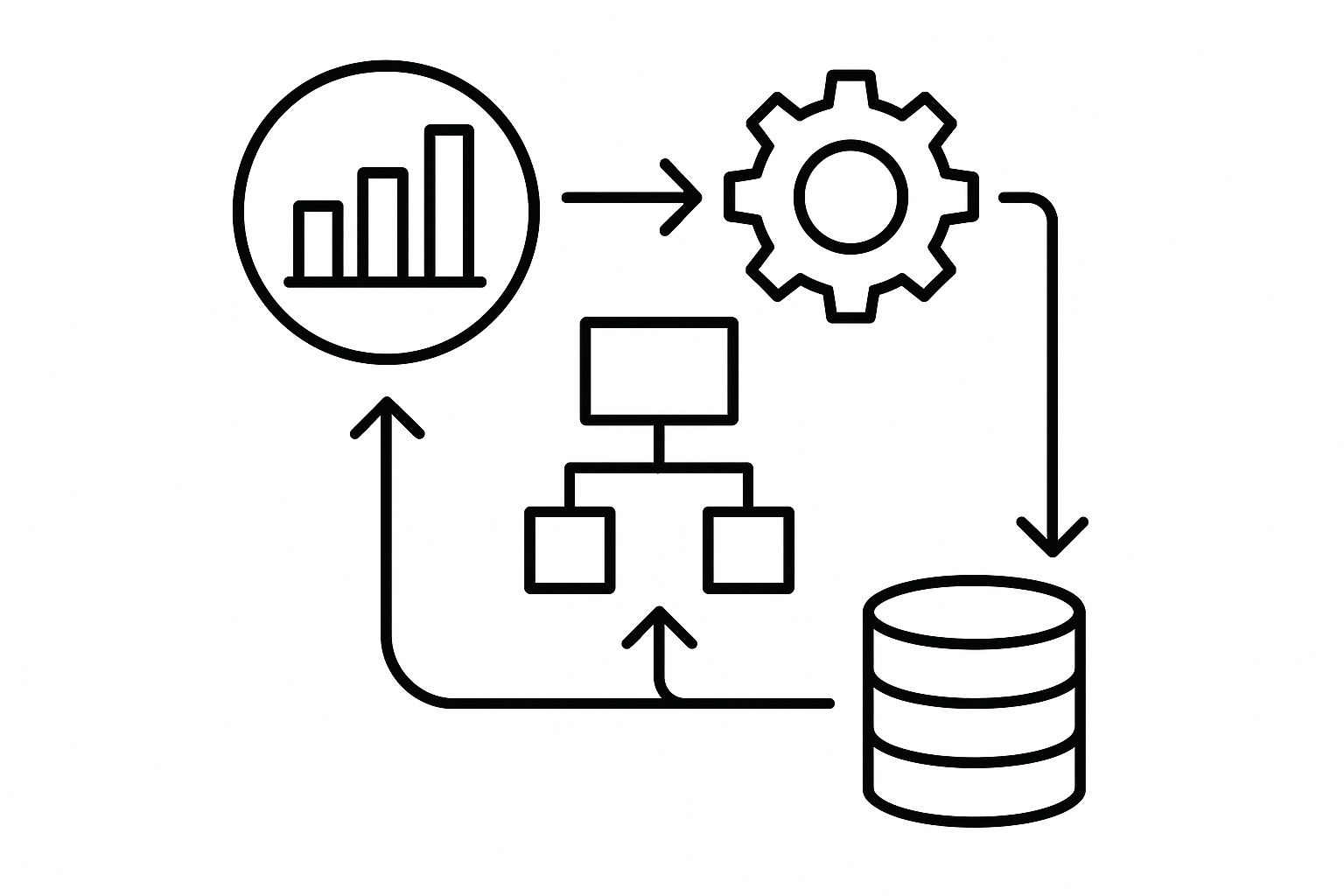 connected processes and data diagram illustration-3